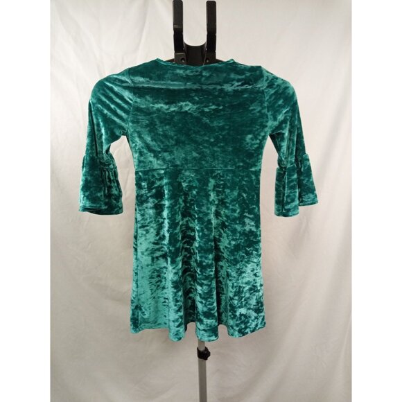 Wonder Nation Girl's Green Bell Sleeve Dress Size M (7/8) - Picture 4 of 6